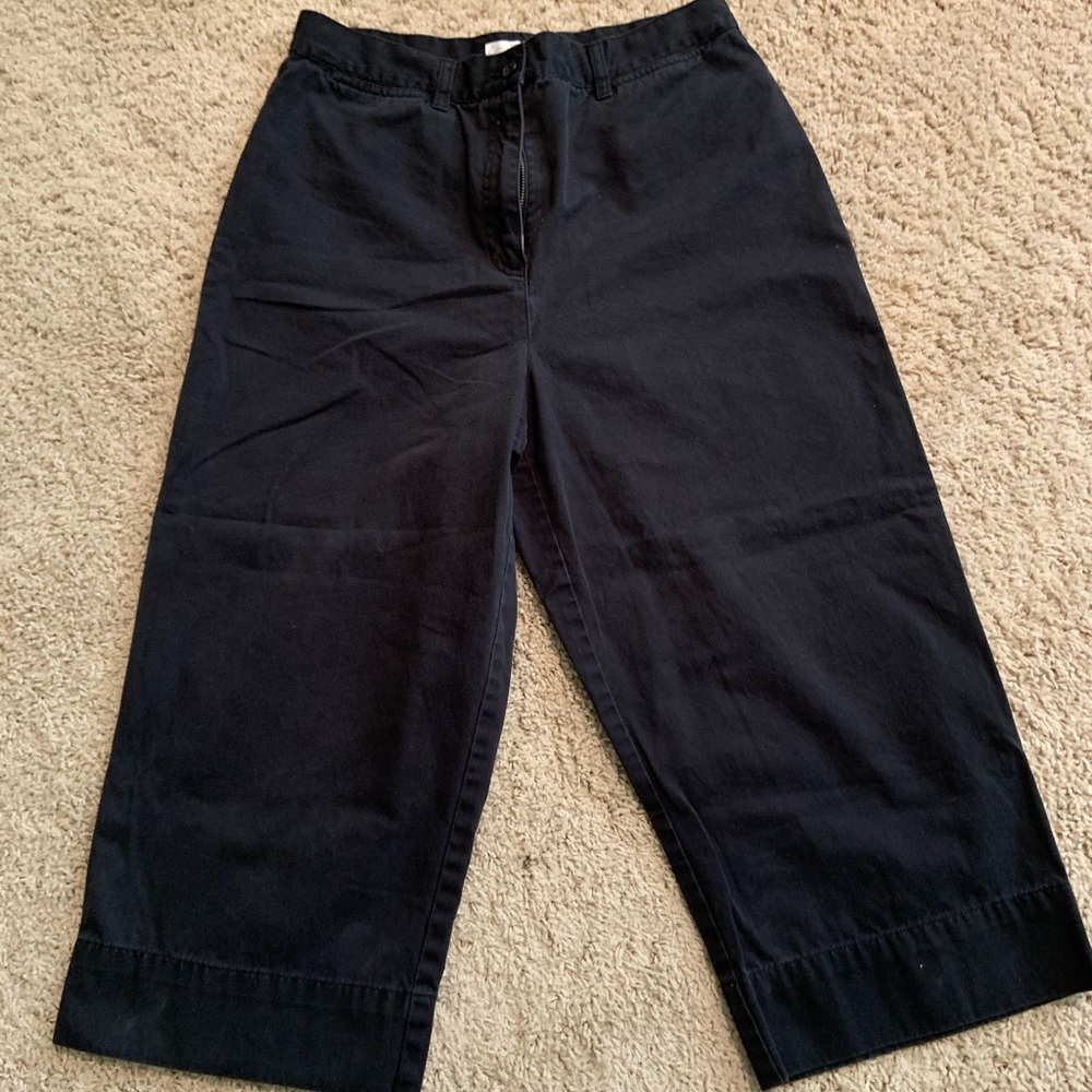 Wide leg cropped pants
